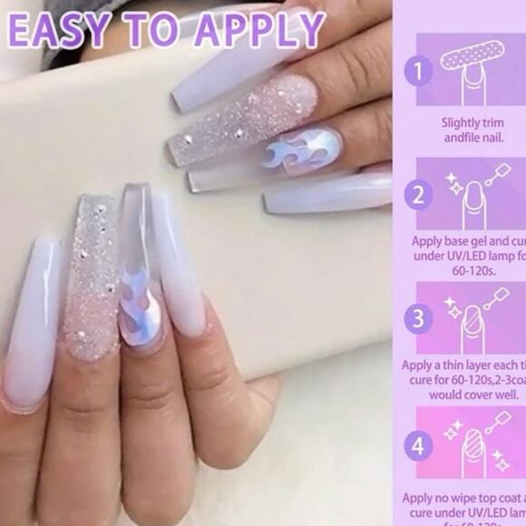 Finger Secret 6-Color Gel Nail Polish Set DIY Manicure Kit UV/LED Soak-Off ~ NEW - Picture 5 of 6